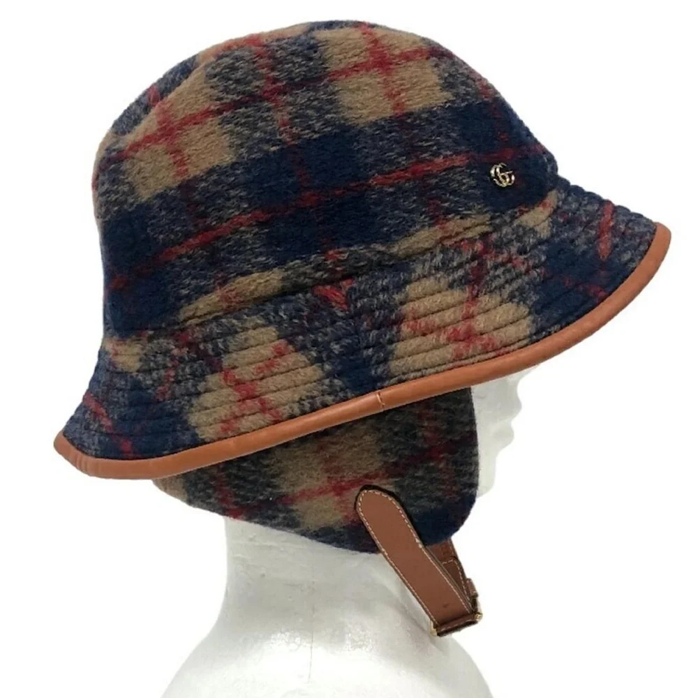 Gucci Wool Plaid trapper bucket hat - Picture 2 of 5